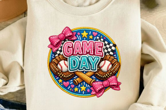 Baseball Sports Game Day Coquette Faux