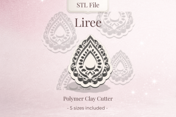 Clay Cutter STL – Floral Earring - Liree
