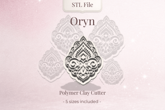 Clay Cutter STL – Floral Earring Oryn