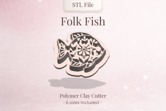 Clay Cutter STL – Folk Fish Jewelry: Elevate Your Polymer Clay Creations