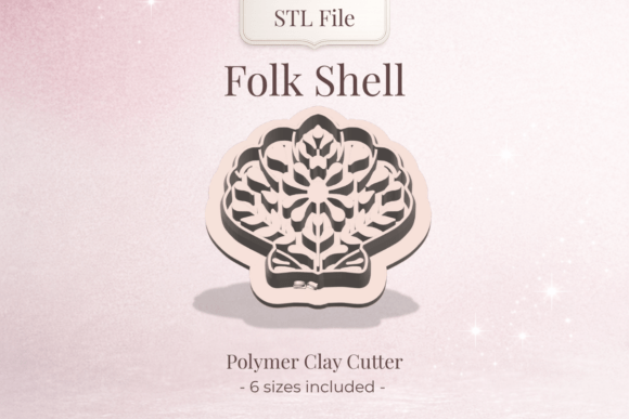 Clay Cutter STL – Folk Shell Jewelry