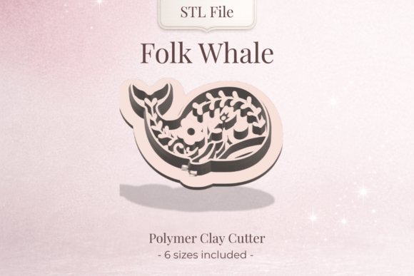 Clay Cutter STL – Folk Whale: A 3D Printable Floral Tool