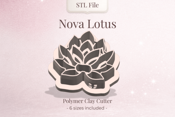 Clay Cutter STL – Nova Lotus Flower: Elevate Your Polymer Clay Jewelry