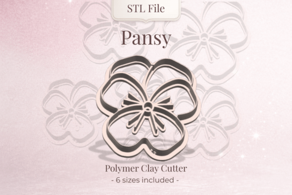 Clay Cutter STL – Pansy Flower: A Digital Tool for Jewelry Creators