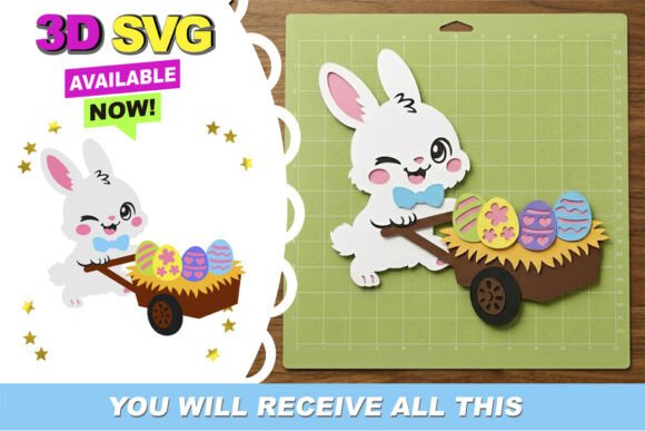 Easter Eggs Barrow 3D SVG: Spring Decor Guide