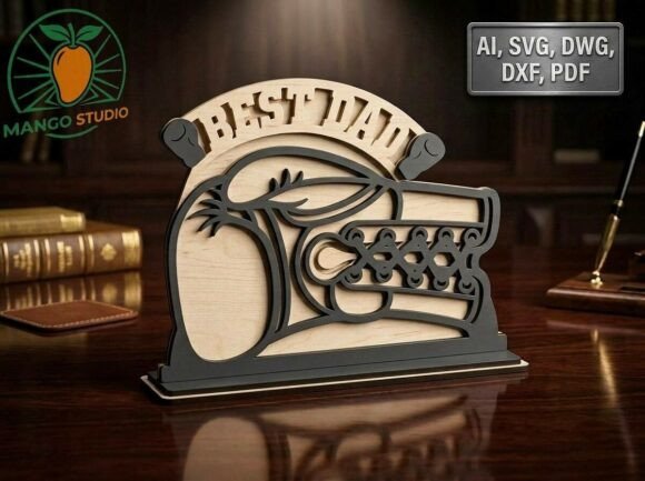 Father's Day 3D Boxing Laser File