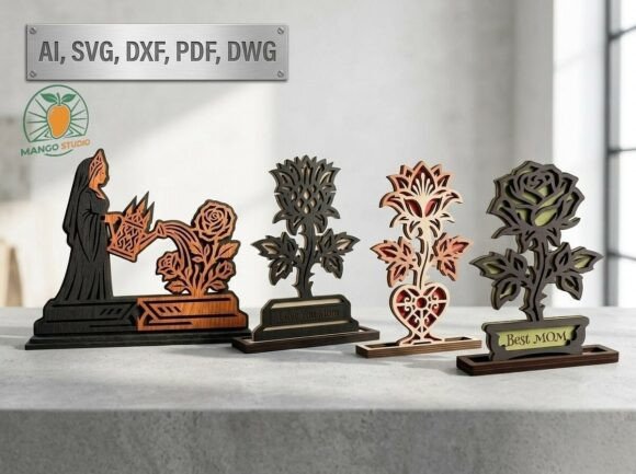 Gothic Floral Layered Laser Cut Bundle