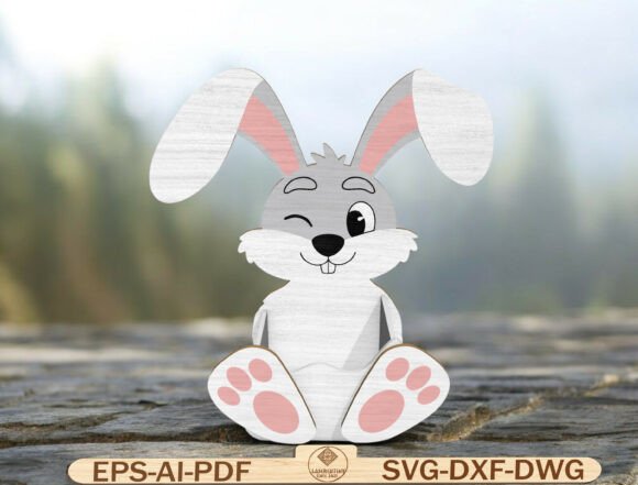 Layered Easter Rabbit Laser Cut File