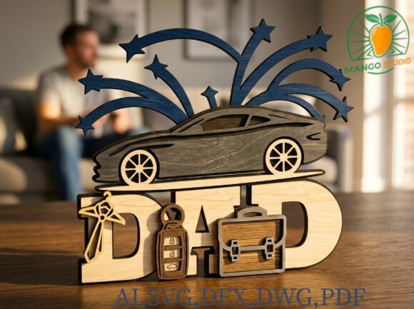 Mastering the 3D Layered Dad Car Laser Cut Design for Premium Gifts