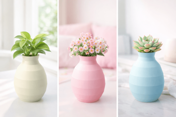 Modern Ribbed Minimalist Vase 3D Print: Design, Utility, and Application