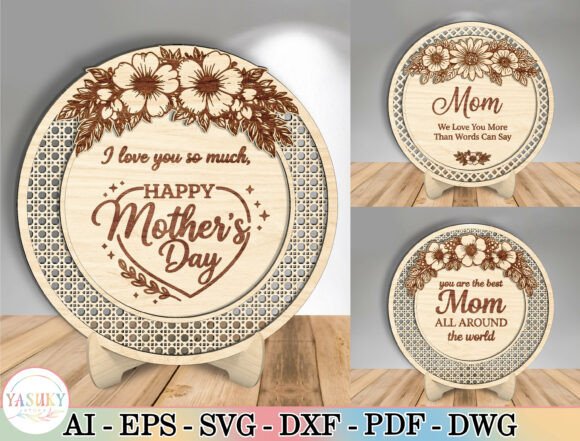 Mother’s Day Round Sign SVG Bundle
