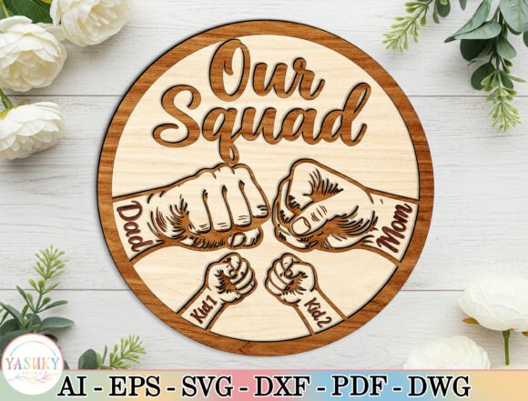 Our Squad Family Laser Cut File SVG: Crafting Connection in a Digital Age
