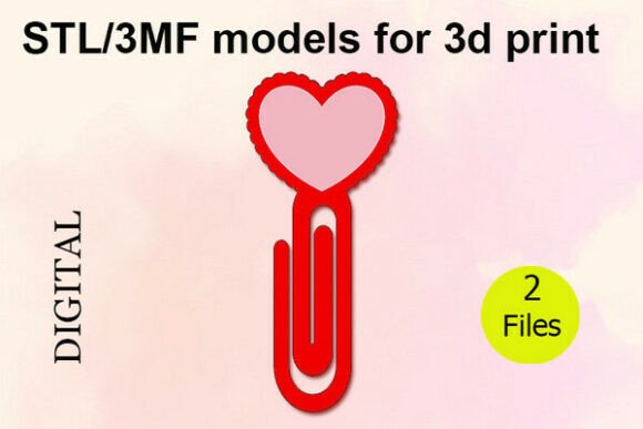 Paper Clips, Heart STL 3MF Files for Easy 3D Printing