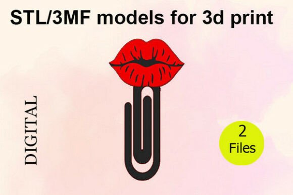 Paper Clips, Lips STL 3MF Files: A Sweet Touch for Your Creative Projects