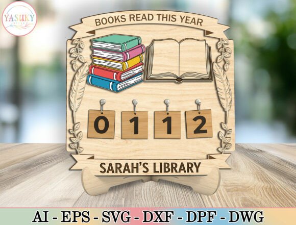 Transforming Reading Goals with the Reading Tracker Book Lover Laser Cut Svg Design
