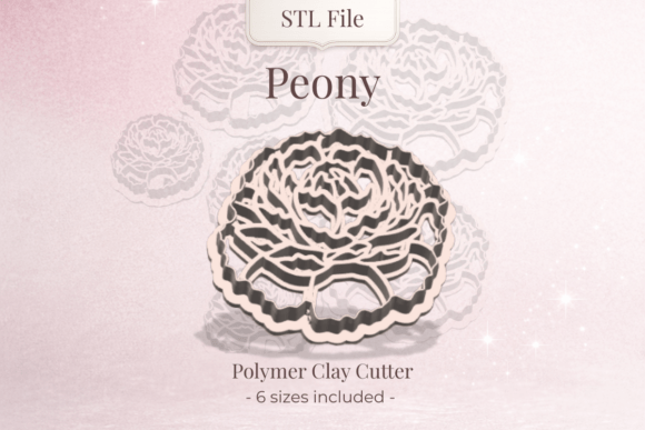 Unlocking Floral Elegance: The Clay Cutter STL – Peony Flower for Polymer Art