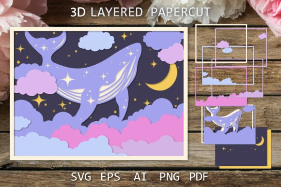 Whale in the Space Layered Paper Cut, 3D: A Practical Guide for Creators